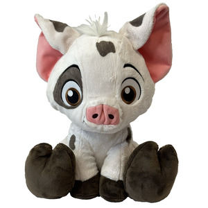 Disney Parks Pua Big Feet Plush Stuffed Animal, White/Pink/Brown 10 inches Moana